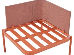 Conjunto De Jardim Modular 2 Lugares Em Aluminio Laranja Terracina