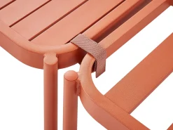 Conjunto De Jardim Modular 2 Lugares Em Aluminio Laranja Terracina