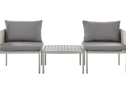 Conjunto De Jardim Modular 2 Lugares Em Aluminio Cinzento Claro Terracina