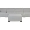 Conjunto De Jardim Modular 4 Lugares E Repousa-Pes Em Tecido Cinzento Claro Arezzo