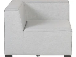Conjunto De Jardim Modular 4 Lugares E Repousa-Pes Em Tecido Cinzento Claro Arezzo