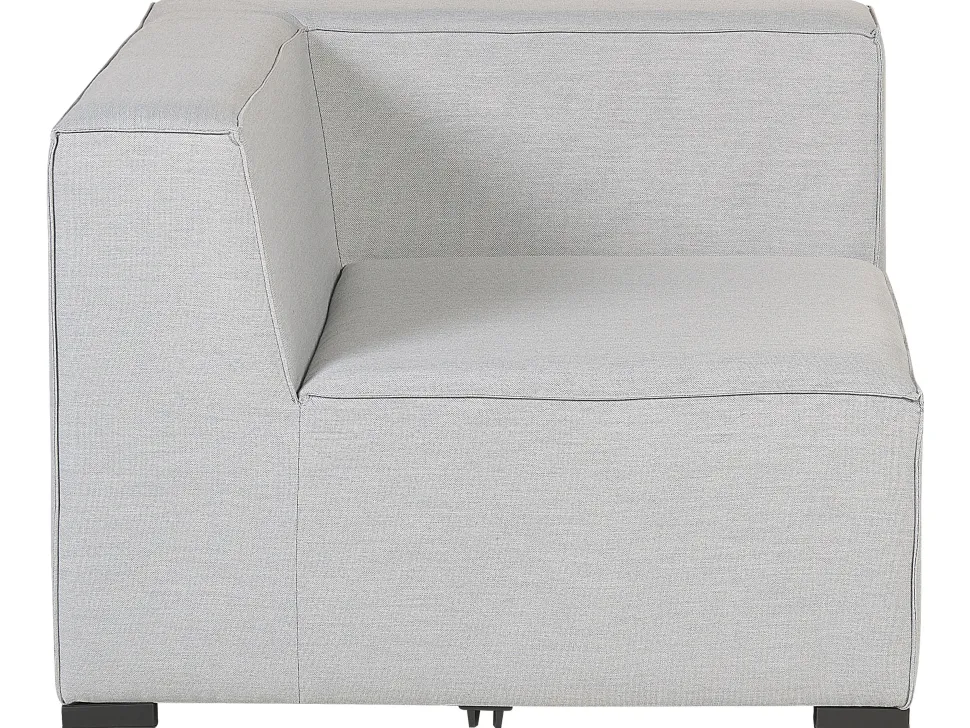 Conjunto De Jardim Modular 4 Lugares E Repousa-Pes Em Tecido Cinzento Claro Arezzo