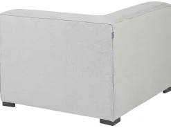 Conjunto De Jardim Modular 4 Lugares E Repousa-Pes Em Tecido Cinzento Claro Arezzo