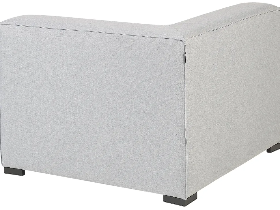 Conjunto De Jardim Modular 4 Lugares E Repousa-Pes Em Tecido Cinzento Claro Arezzo