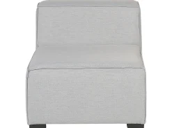 Conjunto De Jardim Modular 4 Lugares E Repousa-Pes Em Tecido Cinzento Claro Arezzo
