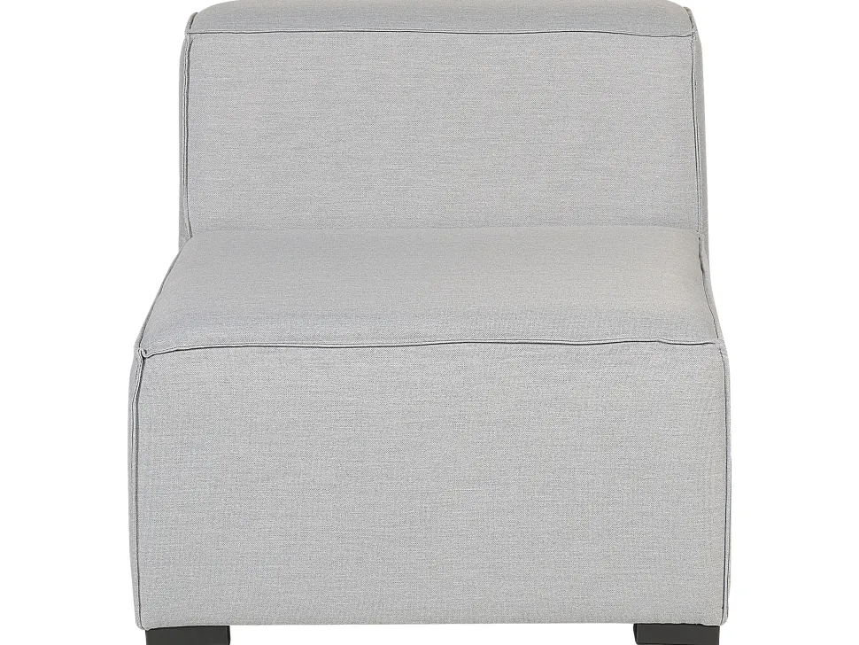 Conjunto De Jardim Modular 4 Lugares E Repousa-Pes Em Tecido Cinzento Claro Arezzo