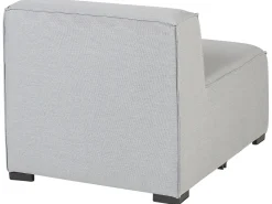Conjunto De Jardim Modular 4 Lugares E Repousa-Pes Em Tecido Cinzento Claro Arezzo