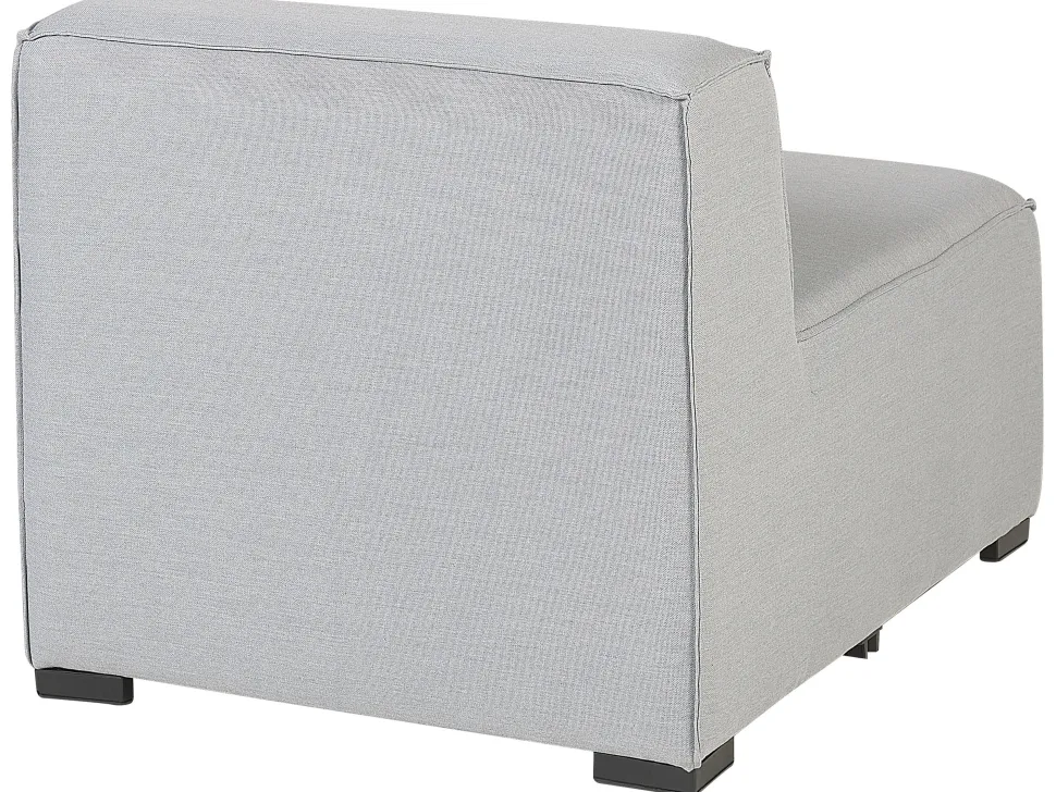 Conjunto De Jardim Modular 4 Lugares E Repousa-Pes Em Tecido Cinzento Claro Arezzo