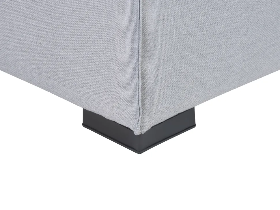 Conjunto De Jardim Modular 4 Lugares E Repousa-Pes Em Tecido Cinzento Claro Arezzo