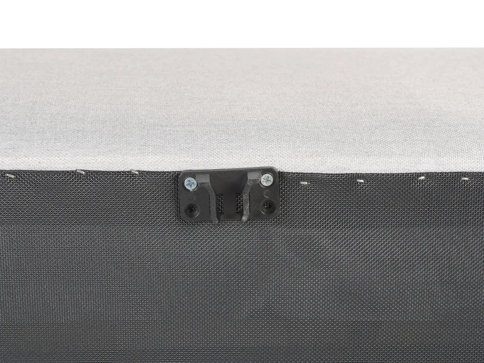 Conjunto De Jardim Modular 4 Lugares E Repousa-Pes Em Tecido Cinzento Claro Arezzo