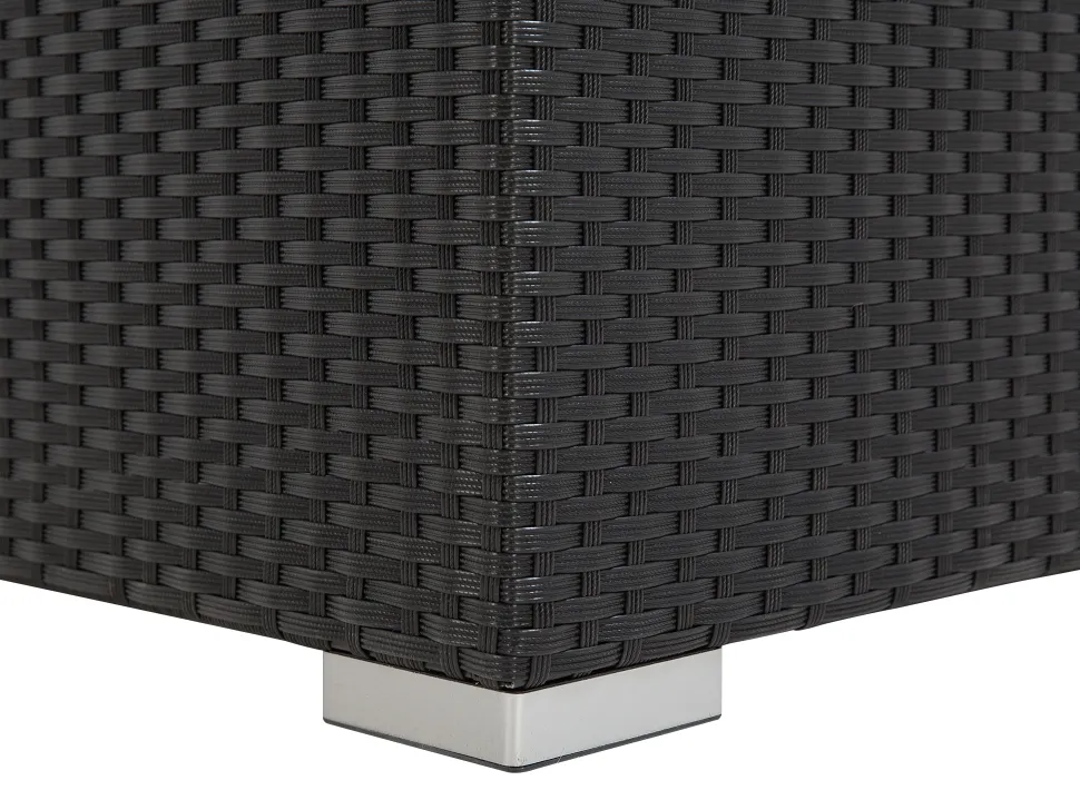 Conjunto De Jardim Modular Em Rattan Sintetico Preto A Direita Sano Ii
