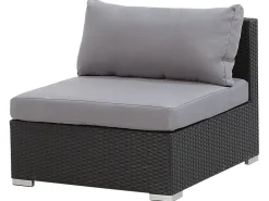 Conjunto De Jardim Modular Em Rattan Sintetico Preto A Direita Sano Ii