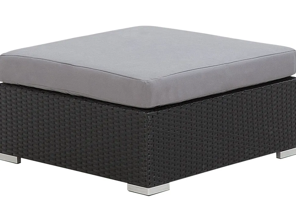 Conjunto De Jardim Modular Em Rattan Sintetico Preto A Direita Sano Ii