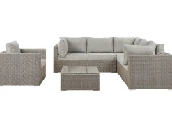 Conjunto De Jardim Modular 6 Pessoas Em Rattan Cinzento A Direita Contare