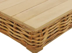 Conjunto De Jardim Modular 4 Lugares Em Rattan Cor Natural A Direita Varallo