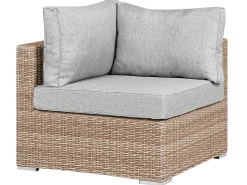 Conjunto De Jardim Modular 6 Pessoas Em Rattan Castanho Claro A Direita Contare