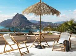 Conjunto De Mesa Em Bambu Com Guarda-Sol Molise