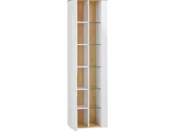 Conjunto De Móveis Com Lavatorio E Espelho Led Em Castanho E Branco Figueres