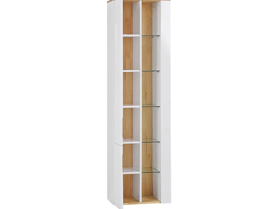 Conjunto De Móveis Com Lavatorio E Espelho Led Em Castanho E Branco Figueres