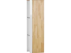 Conjunto De Móveis Com Lavatorio E Espelho Led Em Castanho E Branco Figueres