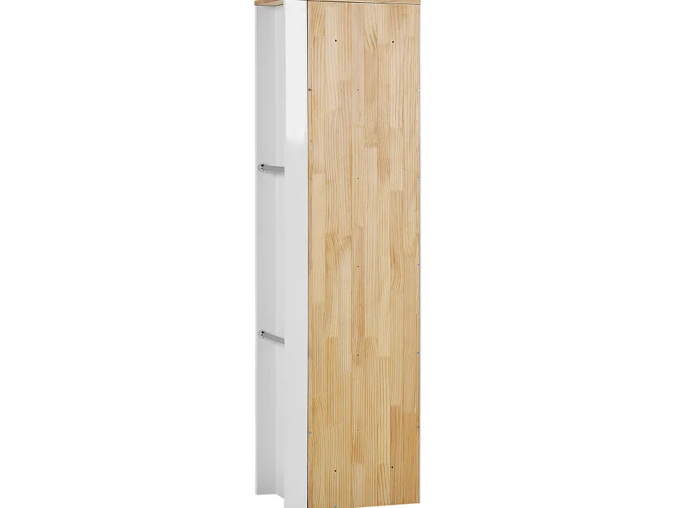 Conjunto De Móveis Com Lavatorio E Espelho Led Em Castanho E Branco Figueres