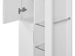 Conjunto De Móveis Com Lavatorio E Espelho Led Em Castanho E Branco Figueres