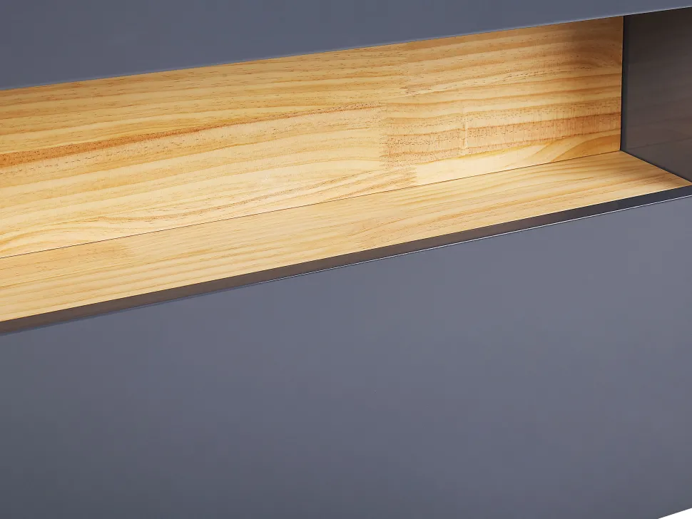 Conjunto De Móveis Com Lavatorio E Espelho Led Em Castanho E Cinzento Figueres