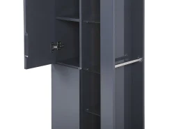 Conjunto De Móveis Com Lavatorio E Espelho Led Em Castanho E Cinzento Figueres