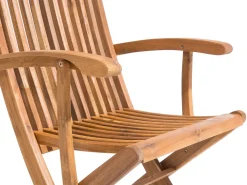 Conjunto De Refeicao De Jardim 6 Lugares Em Madeira De Acacia E Guarda-Sol Maui