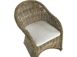 Conjunto De Refeicao De Jardim Para 6 Em Rattan Natural Susua/Olbia