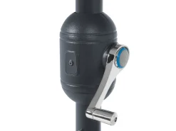Conjunto De Refeicao De Jardim 4 Lugares Em Metal Azul Claro E Guarda-Sol Calvi