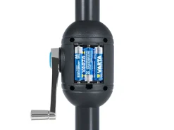 Conjunto De Refeicao De Jardim 4 Lugares Em Metal Azul Claro E Guarda-Sol Calvi