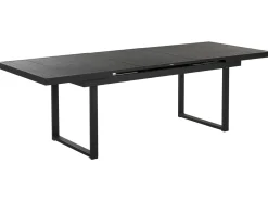 Conjunto De Refeicao De Jardim 8 Lugares Em Aluminio Preto E Almofadas Cinzentas Valcanetto/Taviano