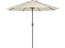 Conjunto De Refeicao De Jardim 4 Lugares Em Metal Castanho E Guarda-Sol Salento