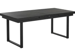 Conjunto De Refeicao De Jardim 8 Lugares Em Aluminio Preto E Almofadas Cinzentas Valcanetto/Busseto