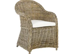 Conjunto De Refeicao Para 4 Em Rattan Cor Natural Susua/Olbia