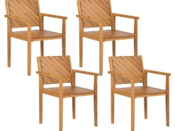 Conjunto De Refeicoes 4 Lugares Em Madeira De Acacia Clara Baratti