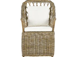 Conjunto De Refeicoes De Jardim De 6 Lugares Em Rattan Cor Natural Maros/Olbia