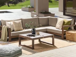 Conjunto Jardim 4 Lugares Madeira Acacia Certificada Escura A Esquerda Timor Ii