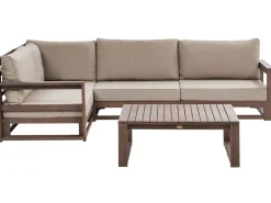 Conjunto Jardim 4 Lugares Madeira Acacia Certificada Escura A Direita Timor Ii