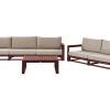 Conjunto Jardim 5 Lugares Madeira De Acacia Certificada Vermelha Escura Timor Ii