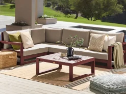 Conjunto Jardim 4 Lugares Madeira Acacia Certificada Vermelha Escura A Direita Timor Ii