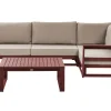 Conjunto Jardim 4 Lugares Madeira Acacia Certificada Vermelha Escura A Esquerda Timor Ii
