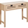 Consola Com 2 Gavetas Cor De Madeira Clara Randa