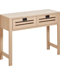 Consola Com 2 Gavetas Cor De Madeira Clara Randa