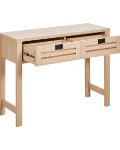 Consola Com 2 Gavetas Cor De Madeira Clara Randa