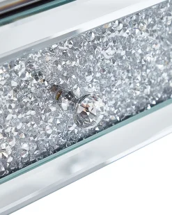 Consola Com 2 Gavetas Em Efeito Espelhado Prateado Tilly