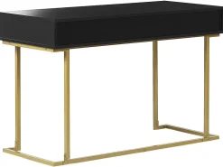 Consola Com 2 Gavetas Preta E Dourada Westport