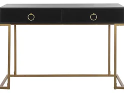 Consola Com 2 Gavetas Preta E Dourada Westport