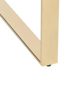 Consola Dourada Com Tampo De Vidro Tilon